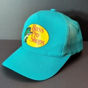 Bass Pro Shops Gone Fishing Green Mesh, Snapback Trucker Hat,Youth/Kids.